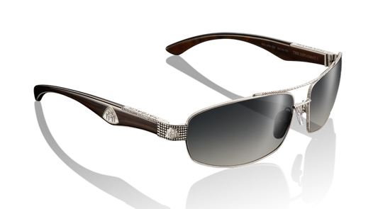 Maybach High Jewelry The Diplomat I 225 Diamonds ( 2,32 Carat) Solid 18K White Gold, Silver Outline Mother-of-Pearl, Ebony/Walnut Burr Wood